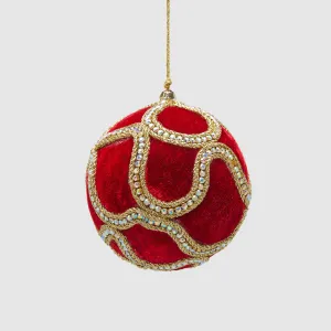 EDG Enzo De Gasperi Sfera Pallina per Albero di Natale Decogemme 10cm Rosso