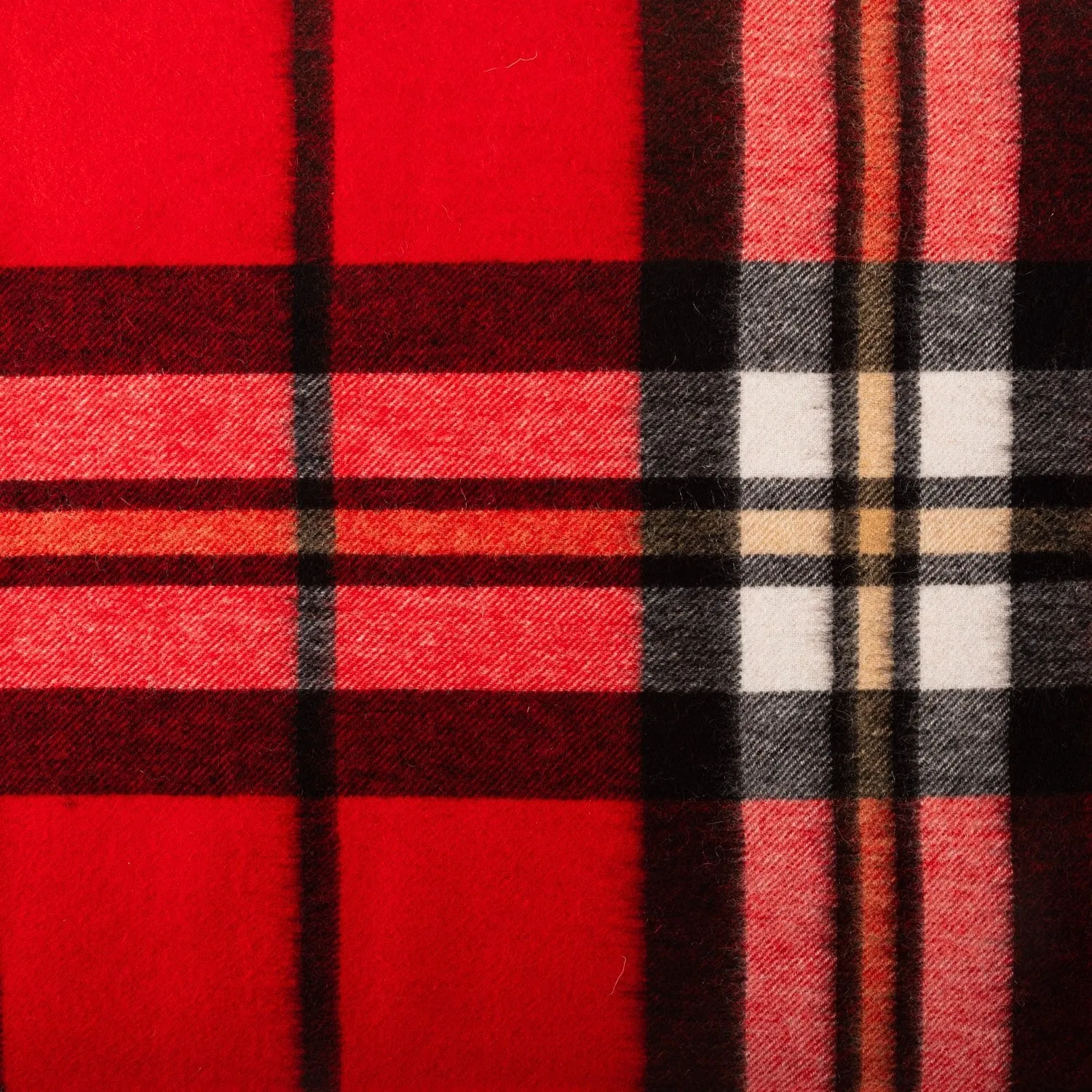 Edinburgh 100% Cashmere Wide Scarf  Thomson Red