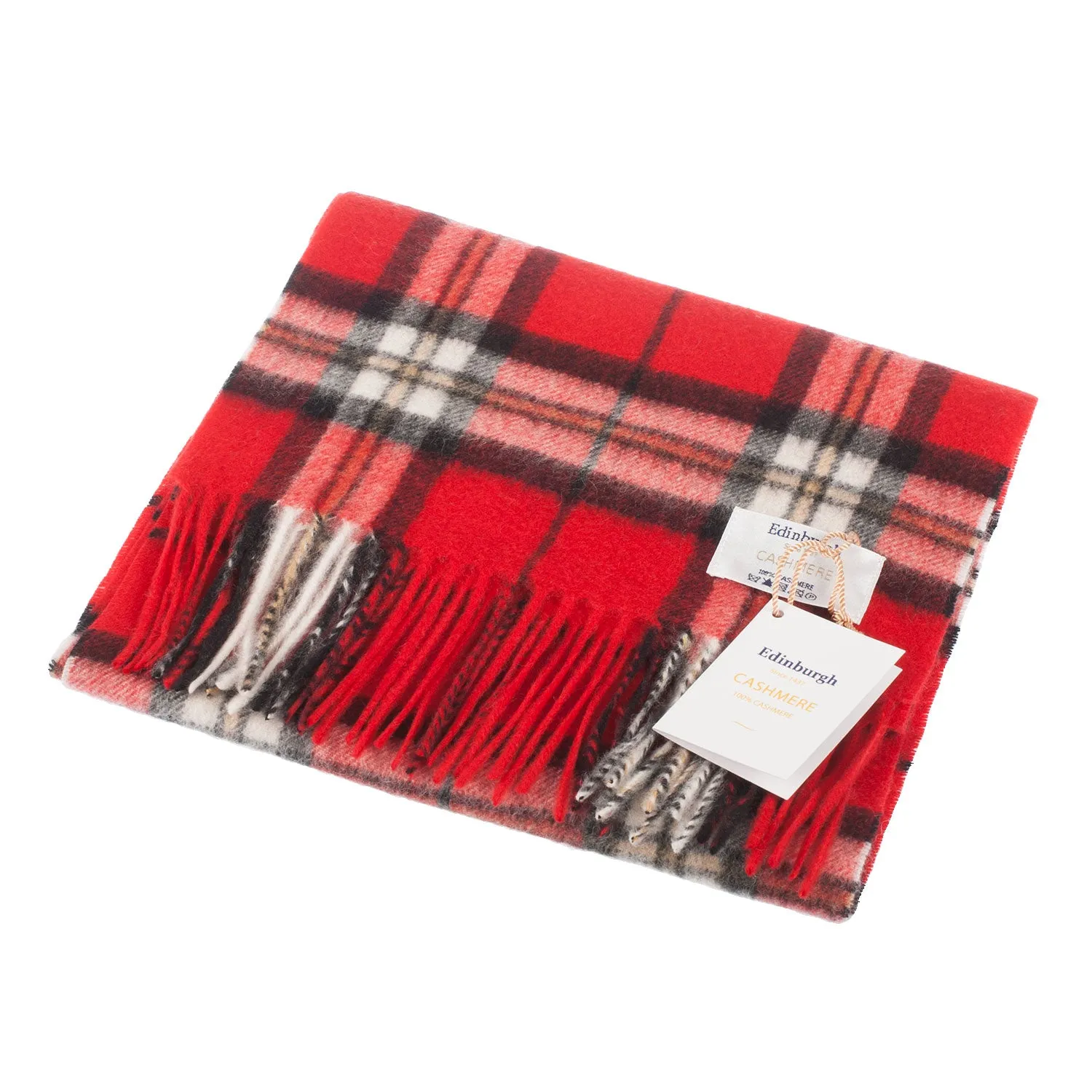 Edinburgh Cashmere Scarf  Thomson Red