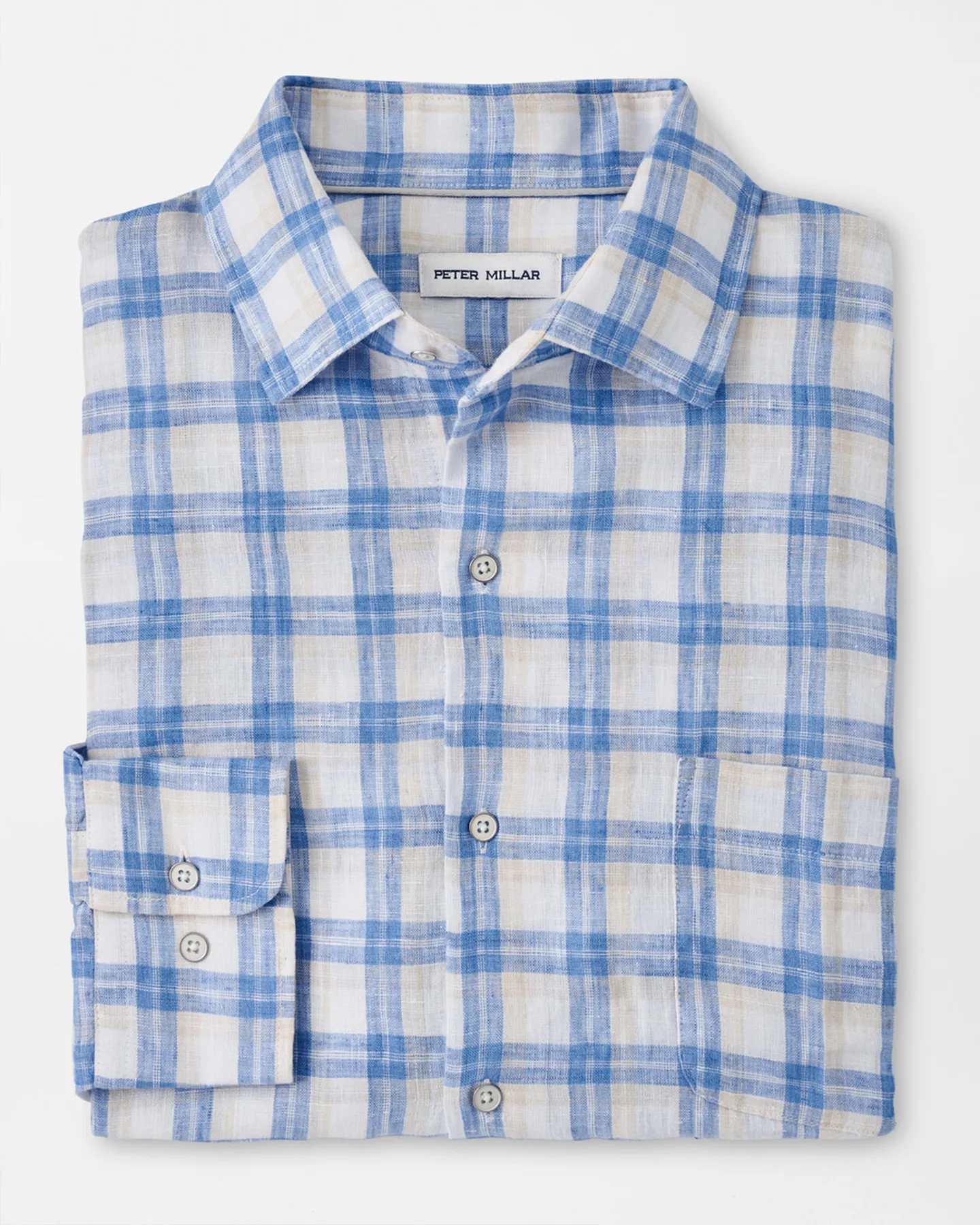 EDISTO LINEN SHIRT - COTTAGE BLUE