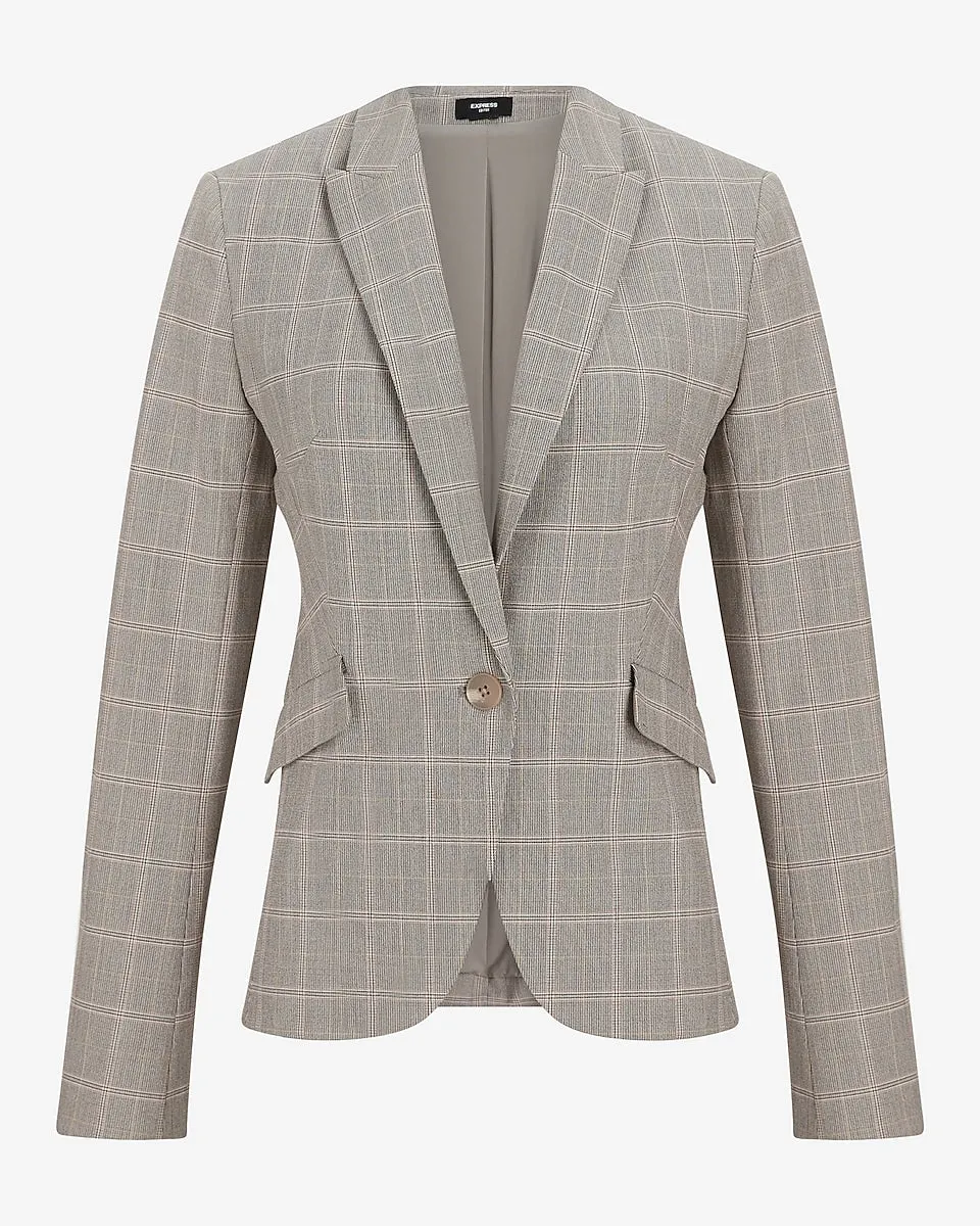 Editor Plaid 24" Blazer in Print