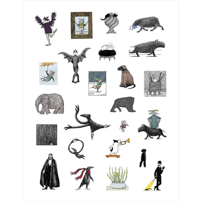 Edward Gorey Sticker Book