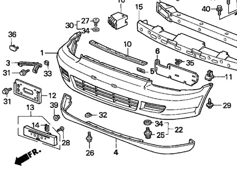 EG Front Bumper Stiffener