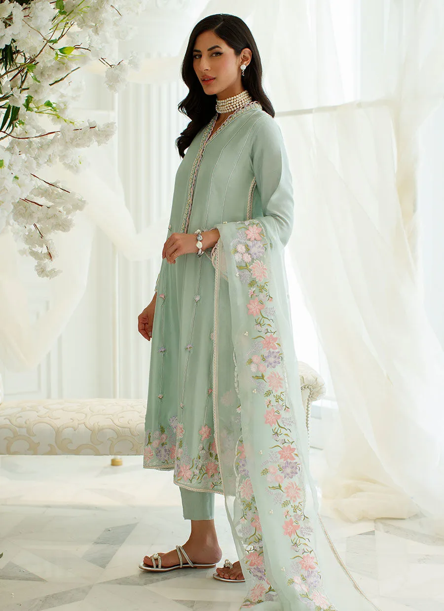 Eid Drop One - Menthe Shirt And Dupatta