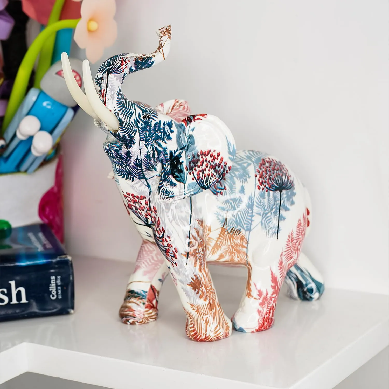 Ekhasa Elephant Show Pieces for Home Decor Living Room Decorative Items | Showpieces Gift Items for Decoration | Center Table Tv Unit Showcase Shelf Office Desk Interior Artifacts Statue Figurines