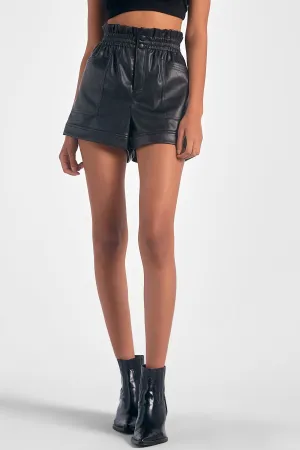 Elan Faux Leather High Rise Shorts