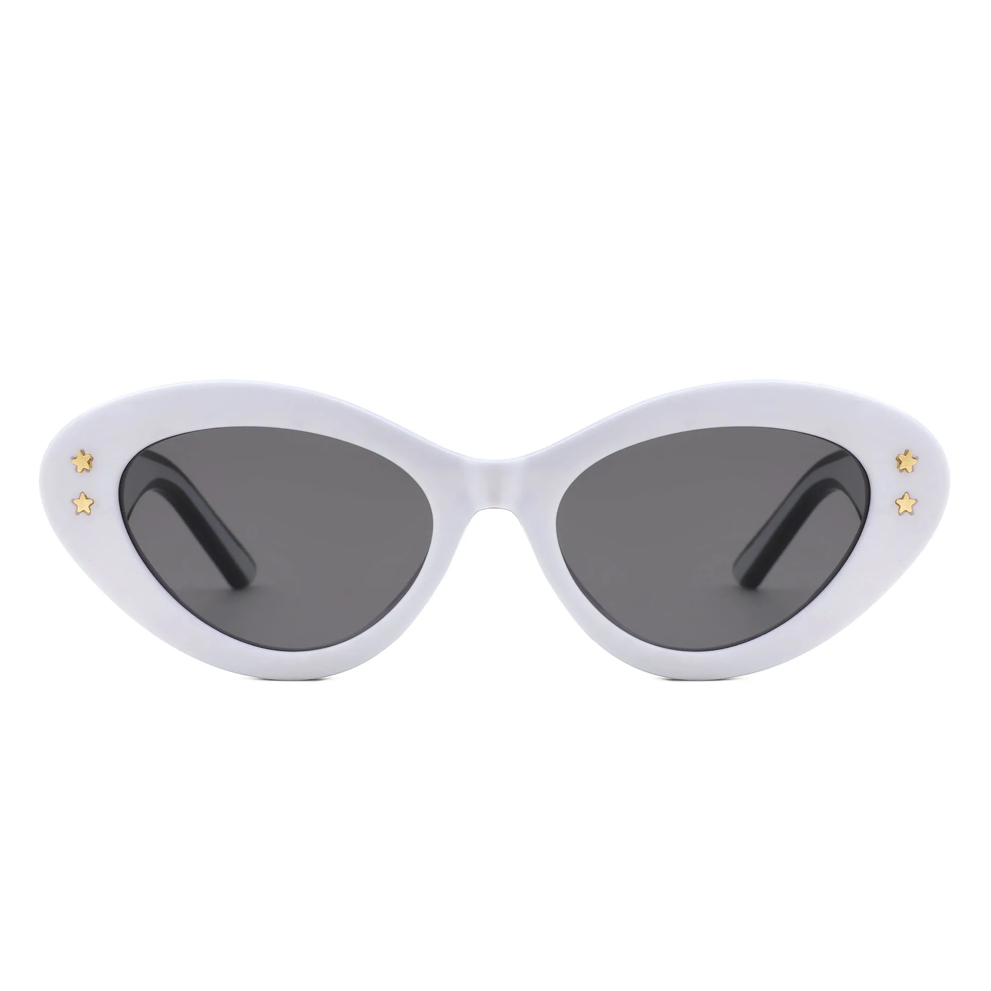 Elandor - Cat Eye Oval Star Designed Sunglasses