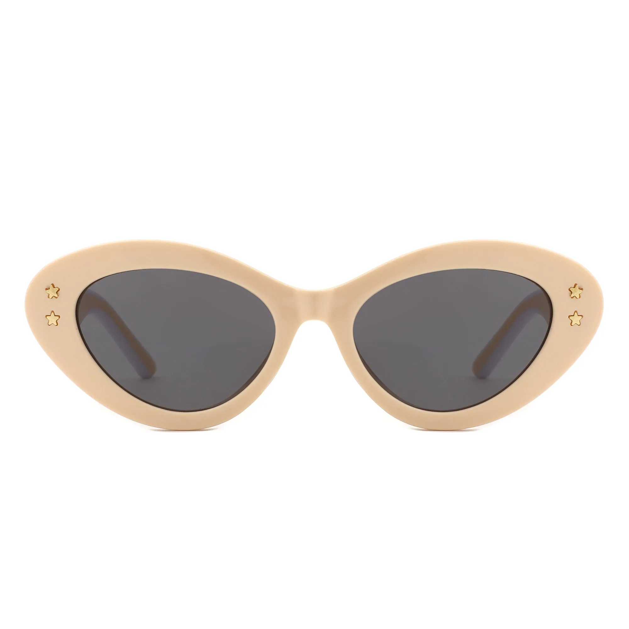 Elandor - Cat Eye Oval Star Designed Sunglasses