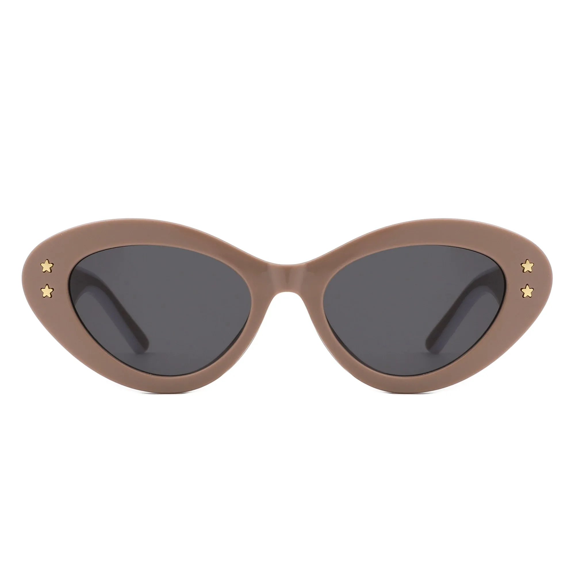 Elandor - Cat Eye Oval Star Designed Sunglasses