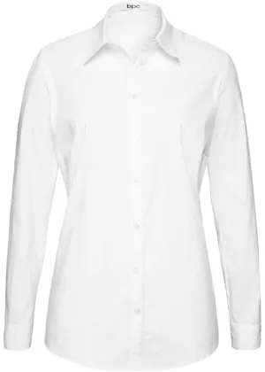 Elastic blouse with long sleeves Bpc Bonprix Collection, white