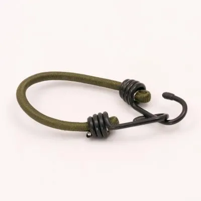 Elastic: Bungee With Hooks. 12". New. Olive Green.