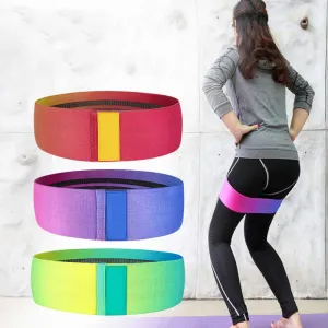 Elastic Gradient Color Yoga Squat Hip Resistance Band