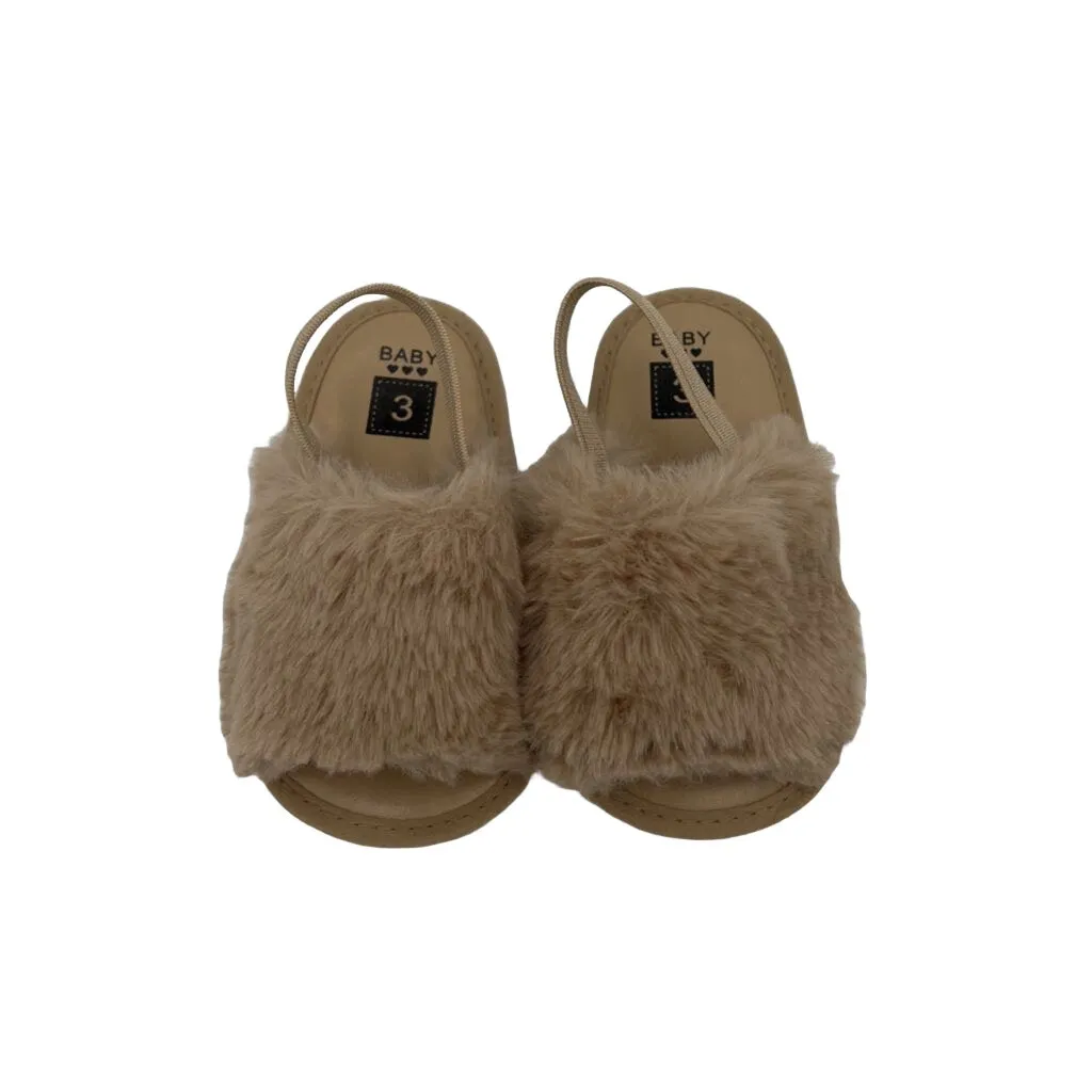 Elastic Strap Fuzzy House Slippers