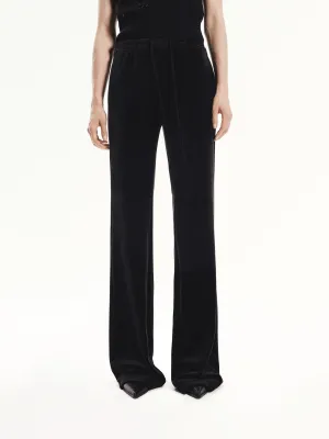 Elastic Waist Velvet Pants