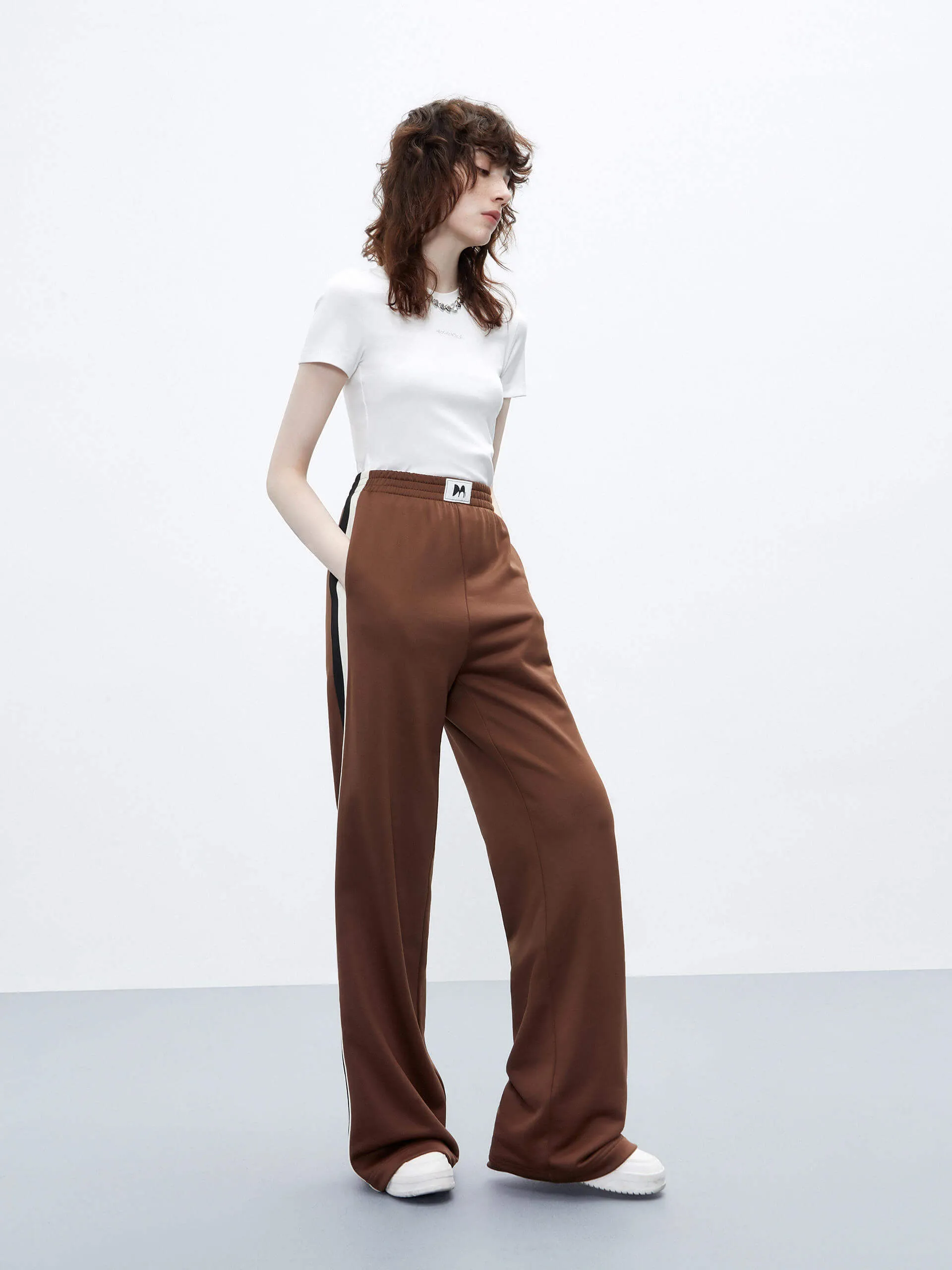 Elasticated Waist Straight Pants