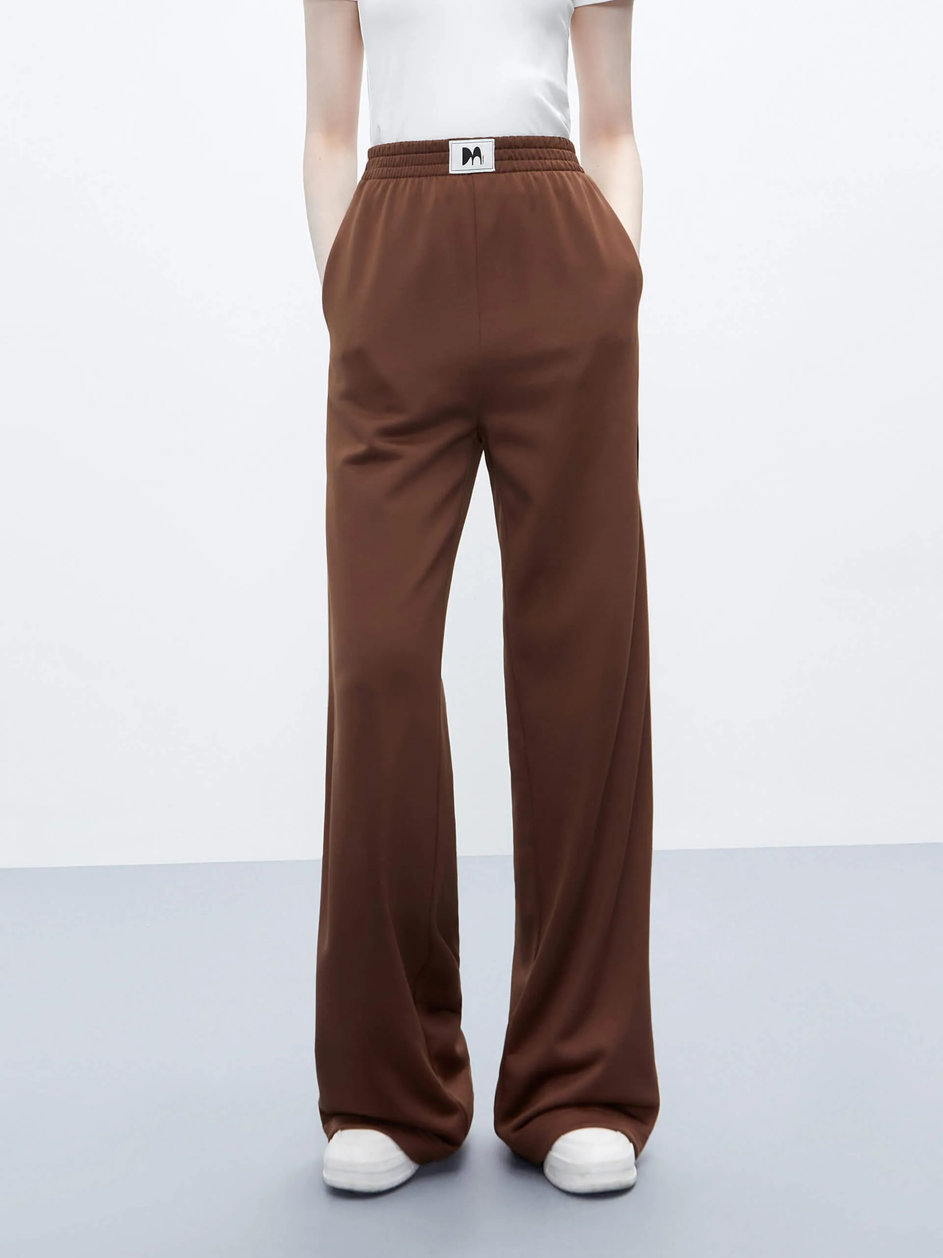 Elasticated Waist Straight Pants