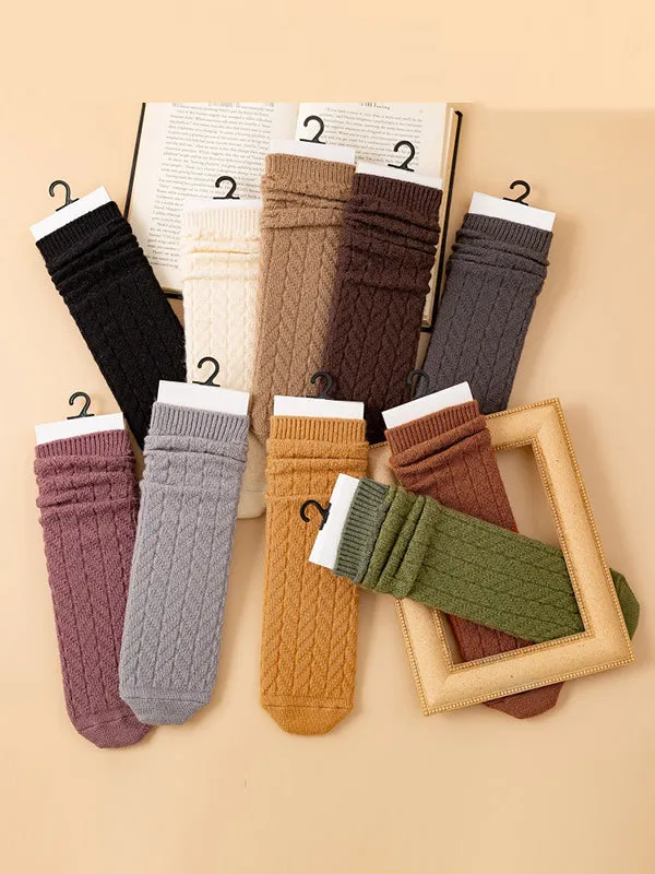 Elasticity Solid Color Split-Joint Socks