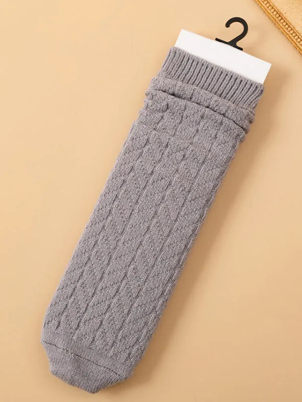 Elasticity Solid Color Split-Joint Socks