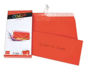 Elco Color C5/6 Envelope intense red without window, adhesive closure