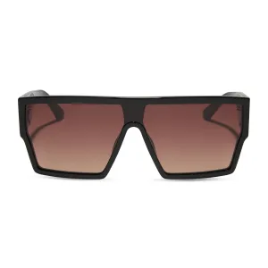 ELECTRA - BLACK   BROWN GRADIENT SUNGLASSES