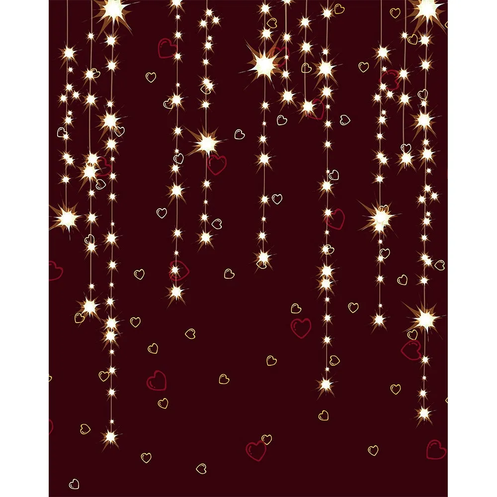 Electric Hearts Printed Backdrop