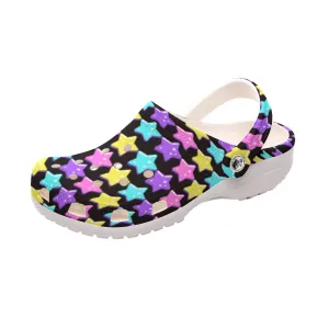 Electric Star Wave Black Classic Clogs Women's Shoes