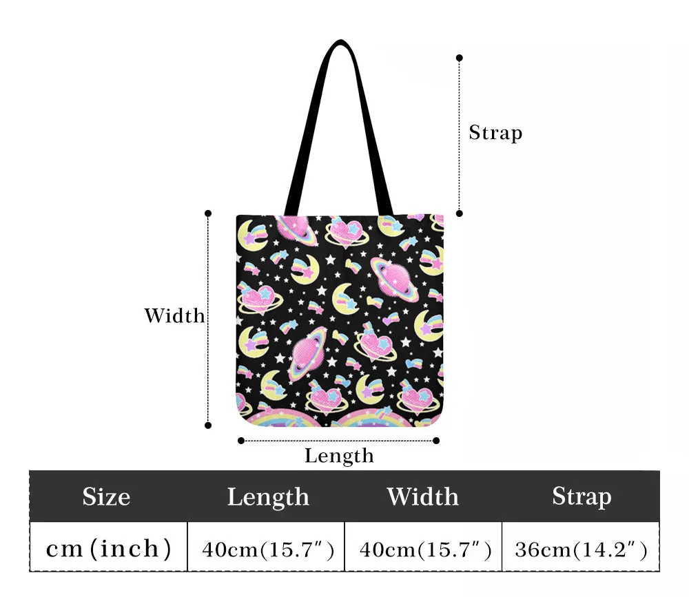 Electric Star Wave Indigo Purple Canvas Tote Bag