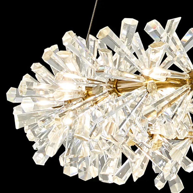 Elegant 18-Head Crystal Pendant Light Chandelier - Traditional Style, Clear Faceted Crystals lighting