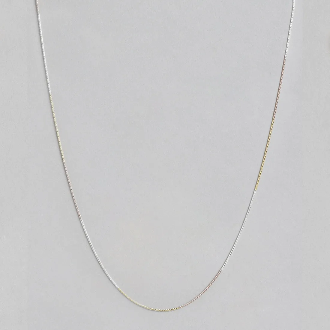 Elegant and Classic Triple Tone 925 Silver Chain