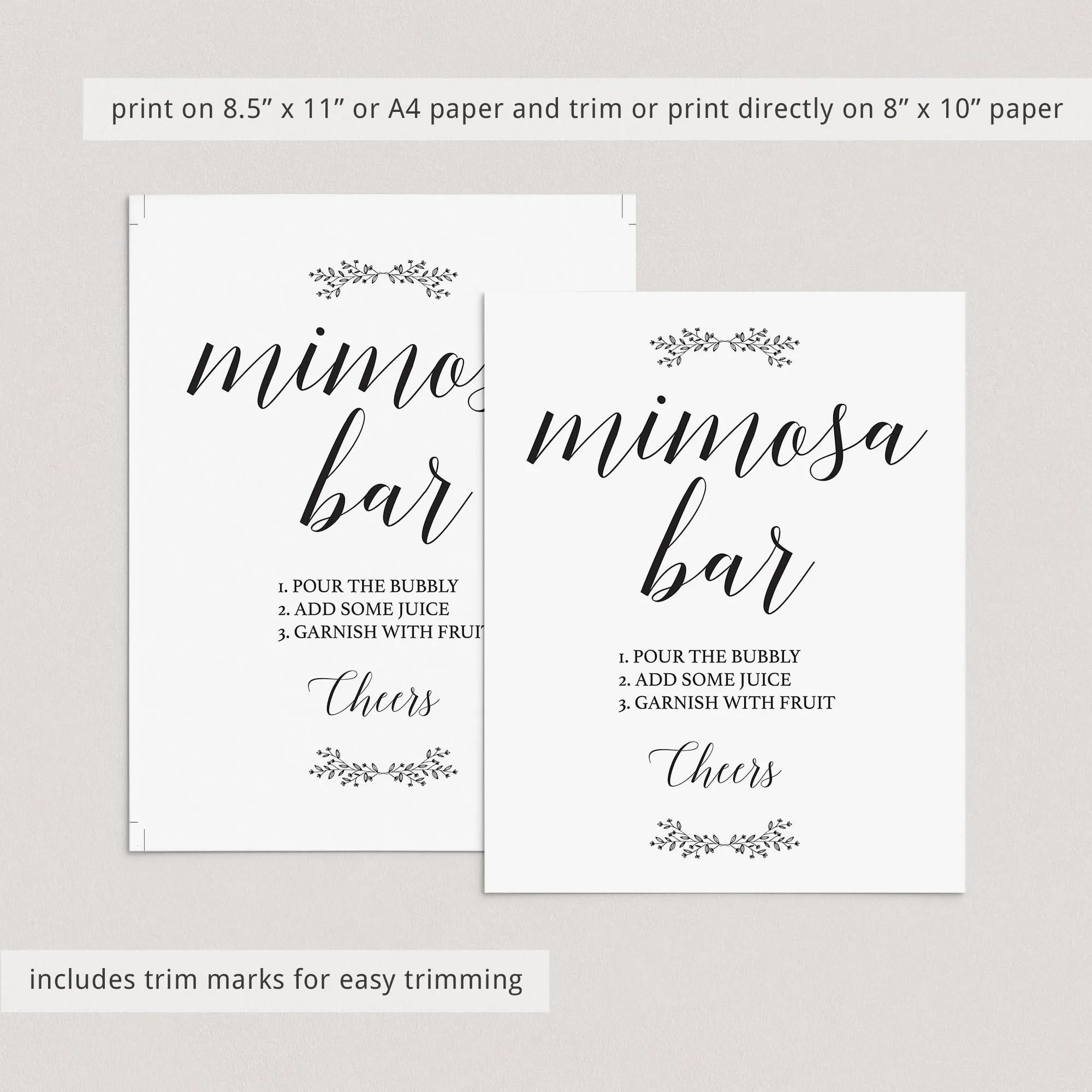 Elegant Baby Shower Signs Bundle Download