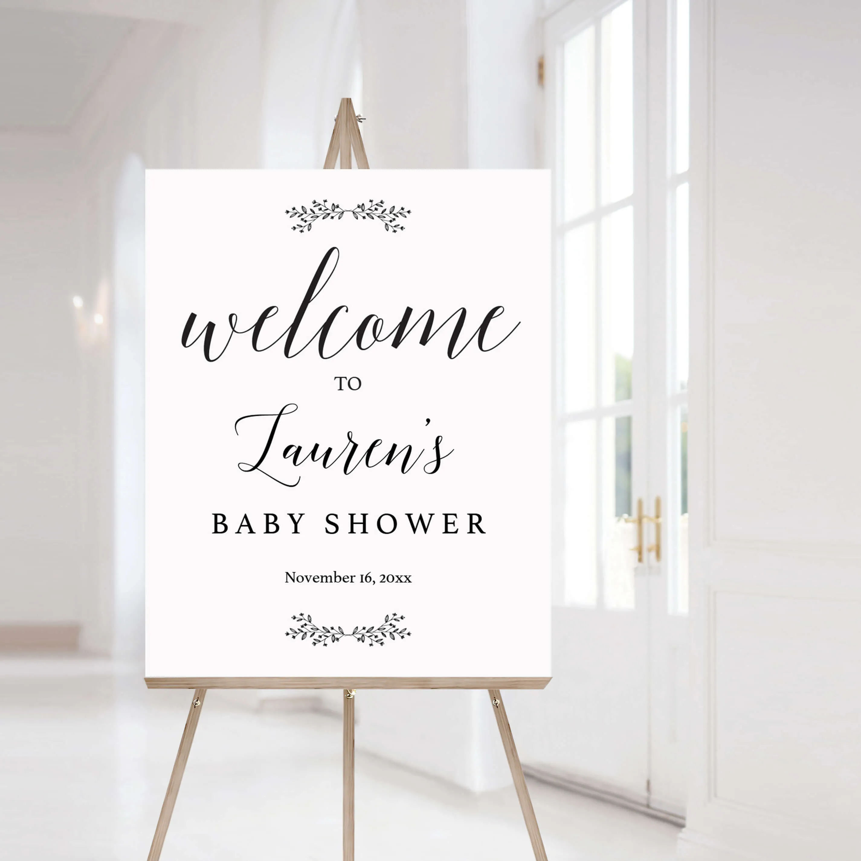 Elegant Baby Shower Signs Bundle Download