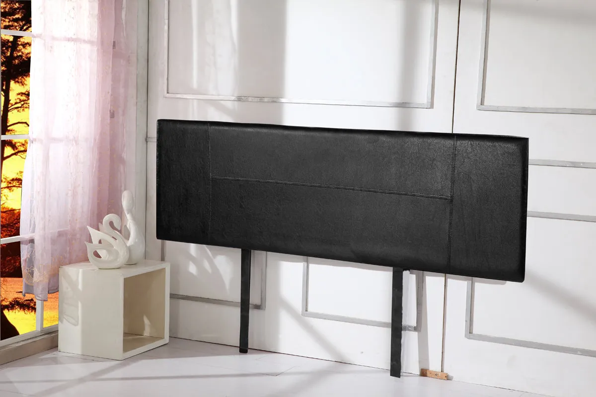 Elegant Black PU Leather King Headboard - Adjustable Height