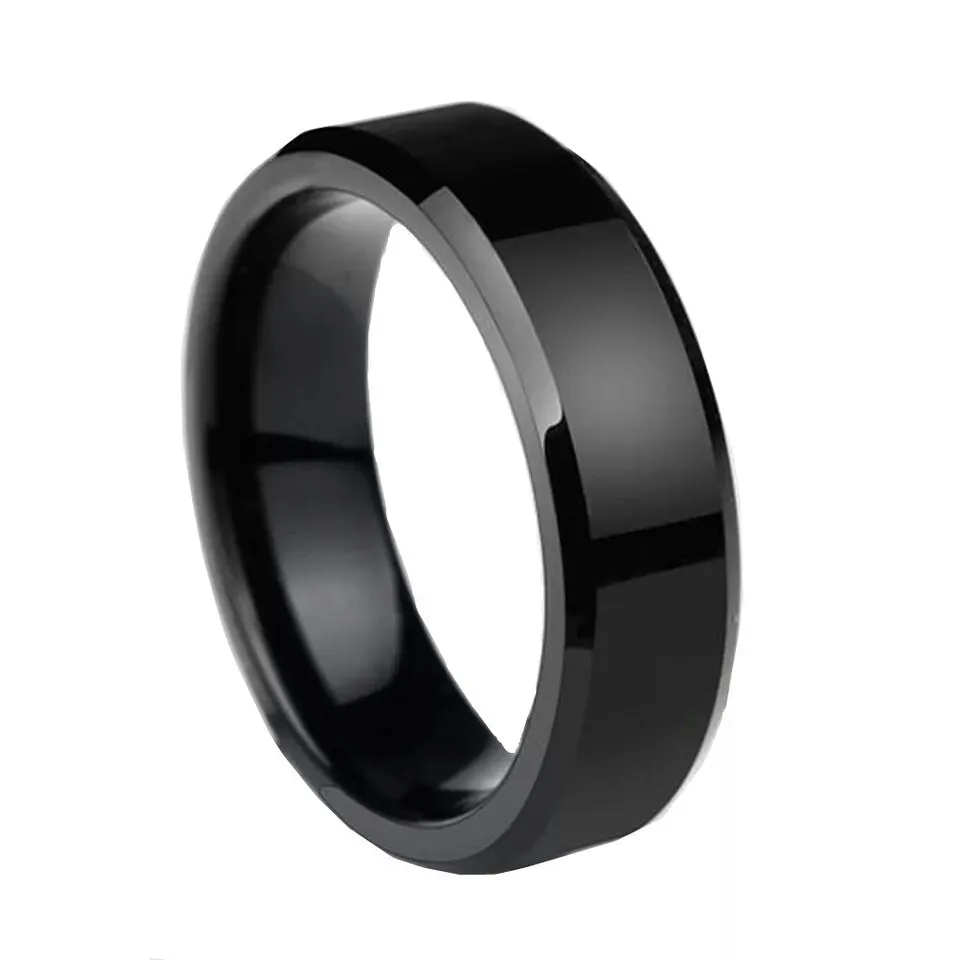 Elegant Black Wedding  Ring