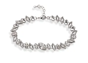 Elegant Crystal Foliage Bracelet