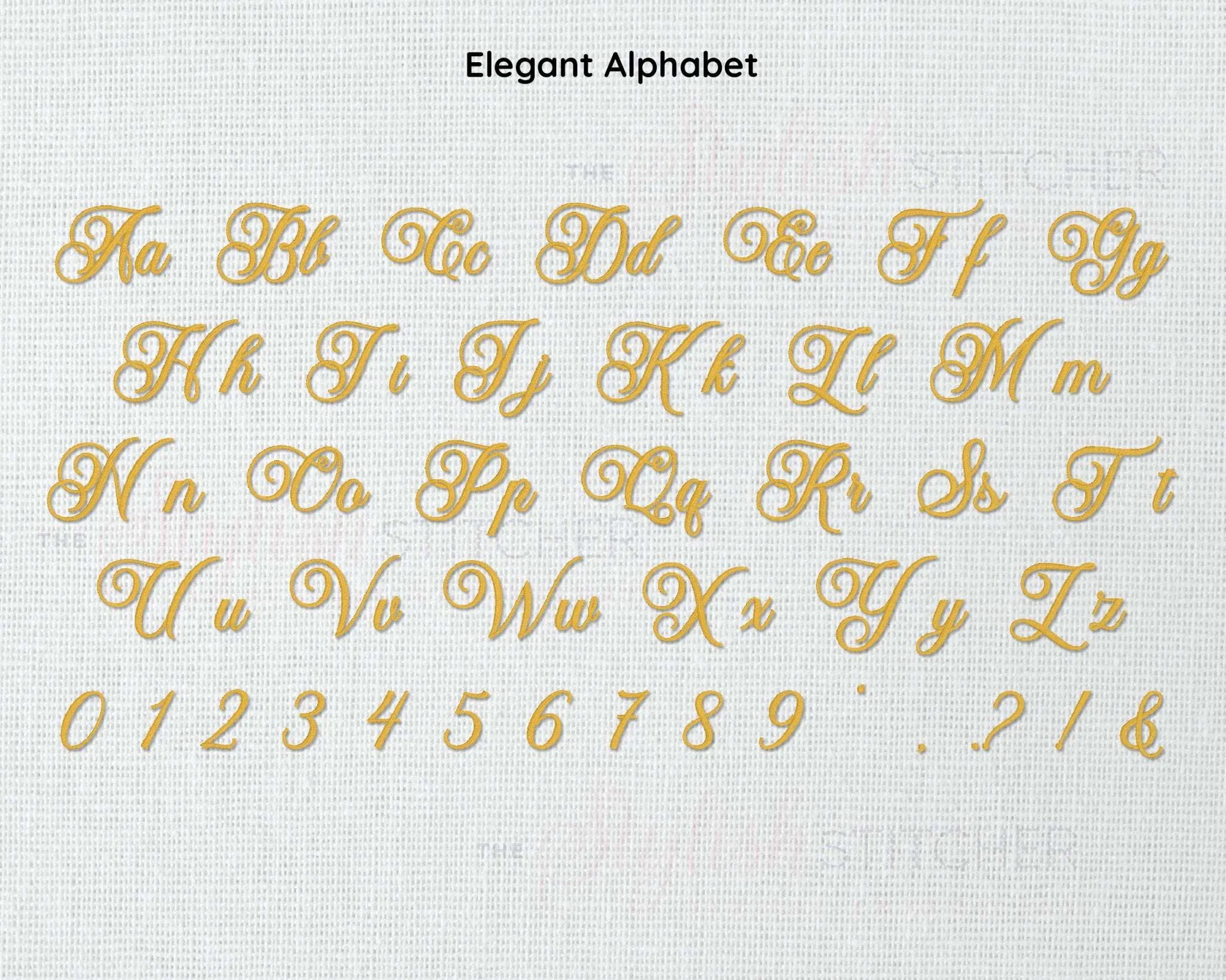 Elegant Digital Embroidery Font