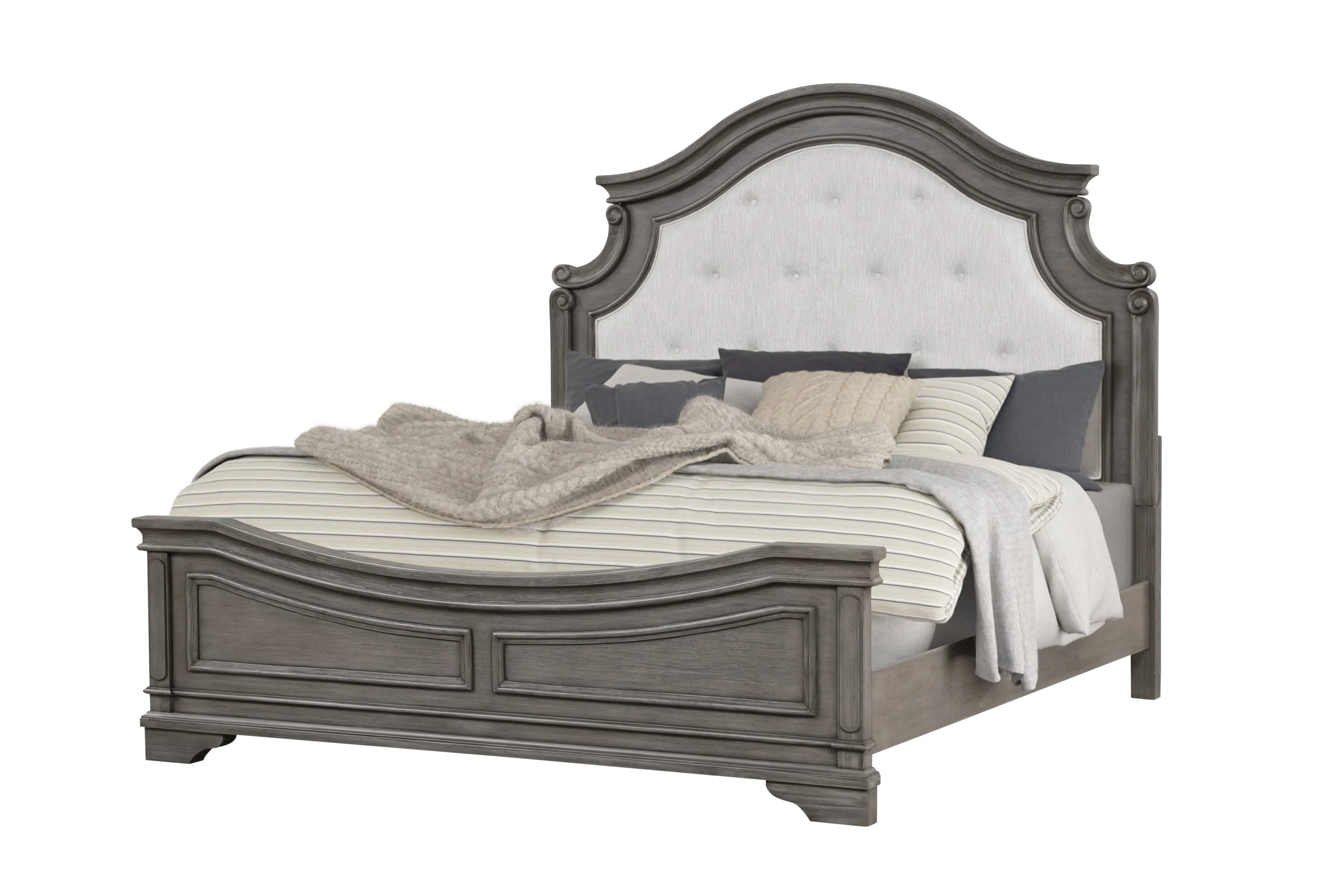 Elegant Dreams Gray King Bed