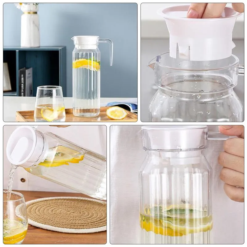 Elegant Glass Water Pitcher with Heat-Resistant Lid