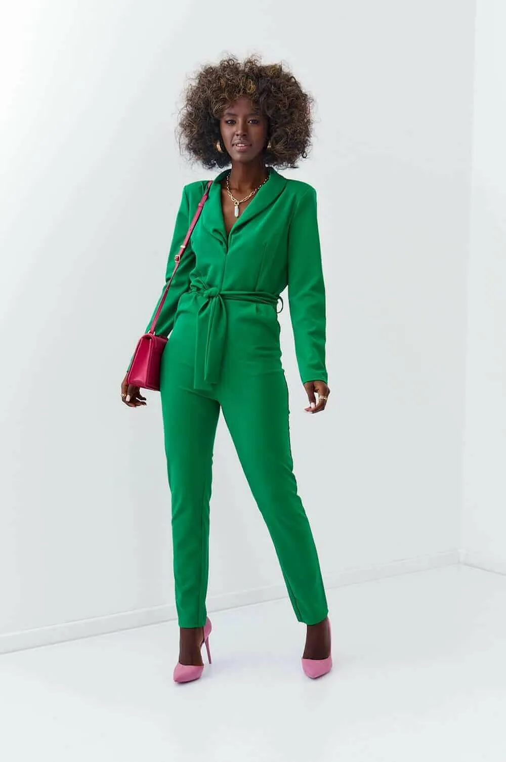 Elegant green long sleeve jumpsuit 25280