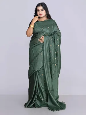 Elegant Green Woven BhagalPuri Silk Saree