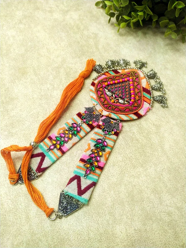 Elegant Handmade Tribal Beaded Necklace