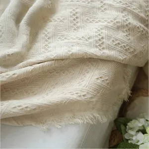 Elegant Handwoven Cotton Throw Blanket