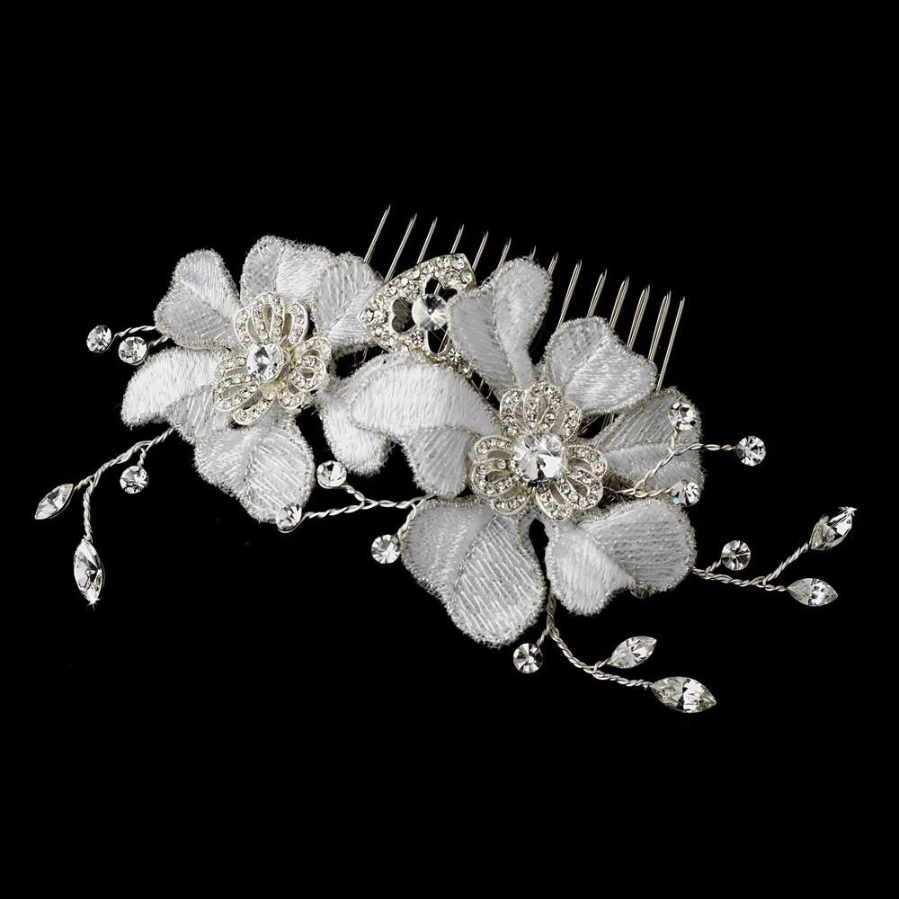 Elegant Lace Vintage Romance Crystal Bridal Comb