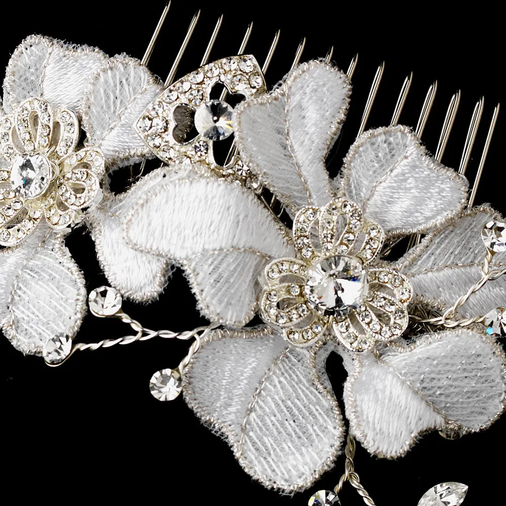 Elegant Lace Vintage Romance Crystal Bridal Comb