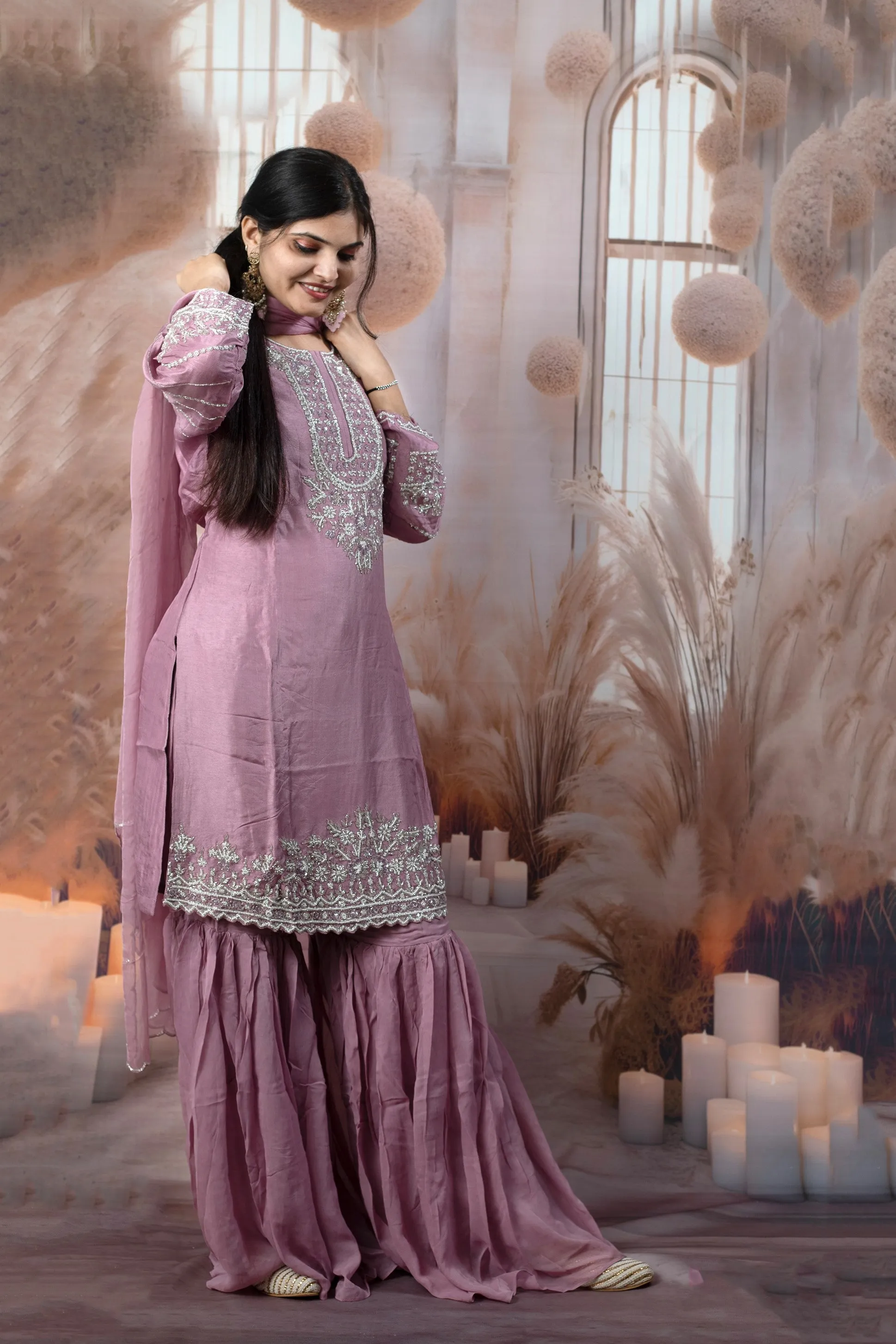 Elegant Lavender Ladies Suits