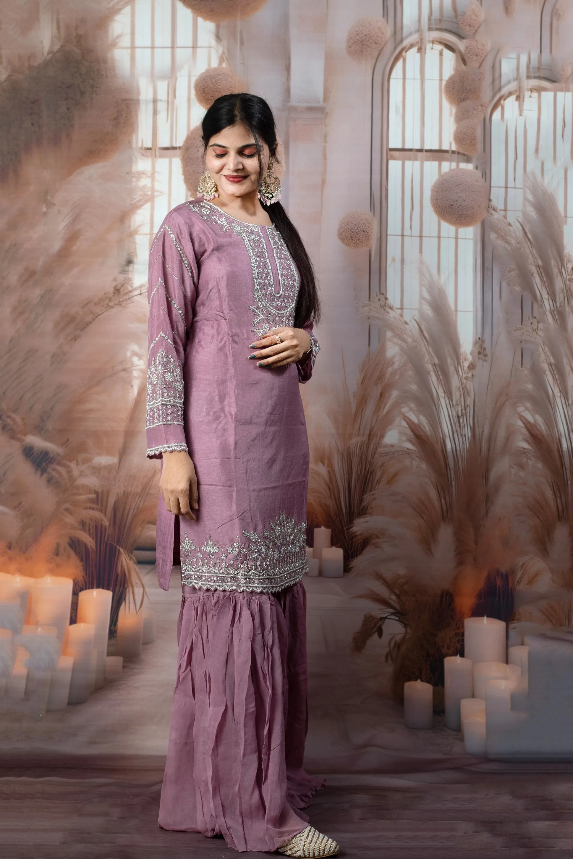 Elegant Lavender Ladies Suits