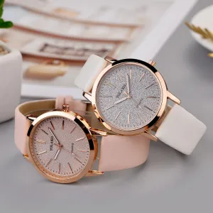 Elegant leather Strap watch