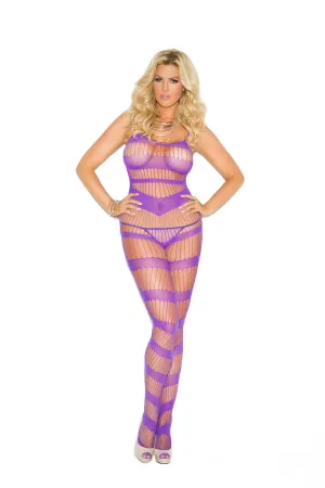 Elegant Moments Strappy Bodystocking With Open Crotch  - Queen Size