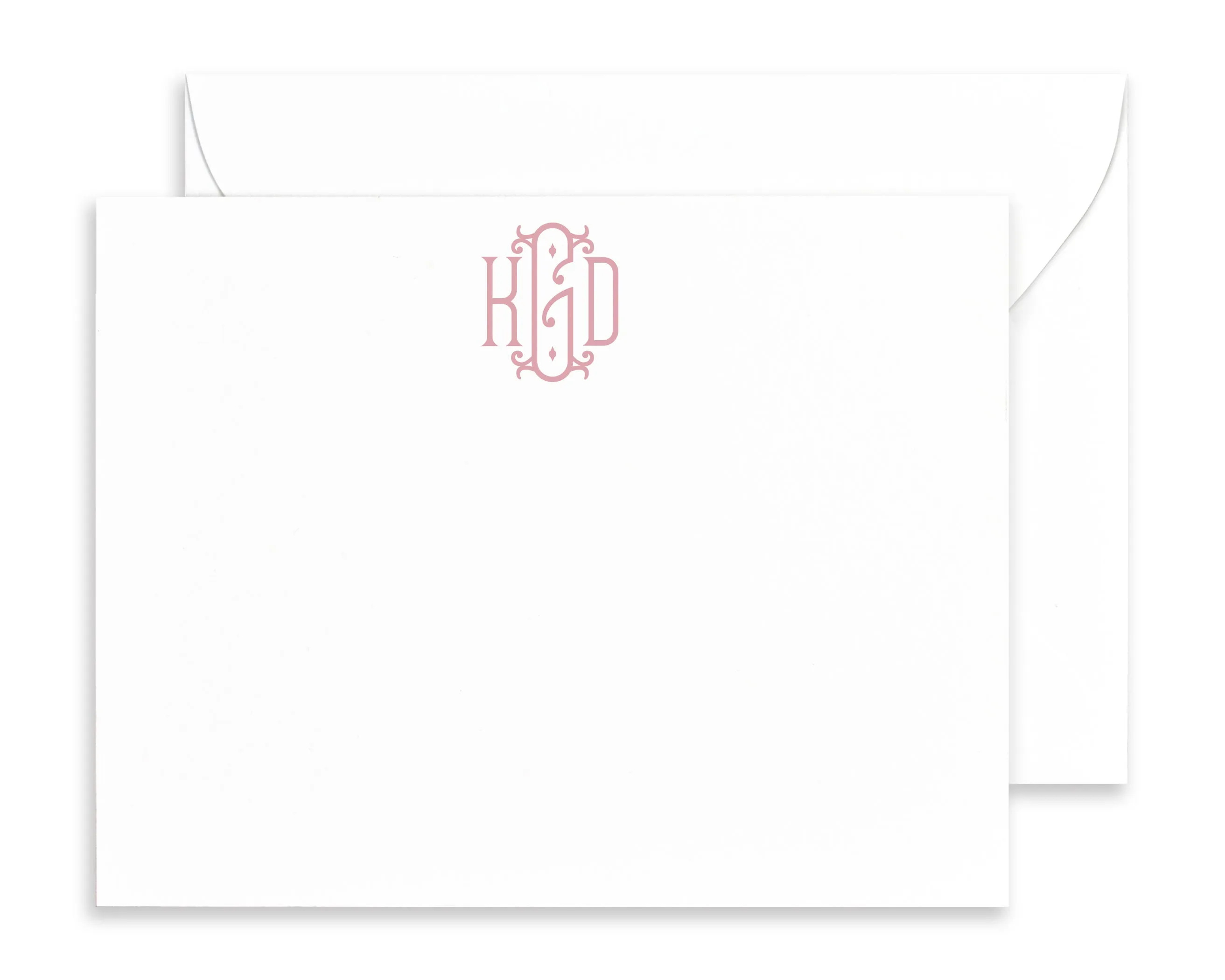 Elegant Monogrammed Note Cards with Envelopes