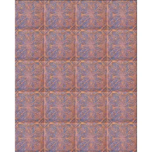 Elegant Orange Tiles Printed Backdrop