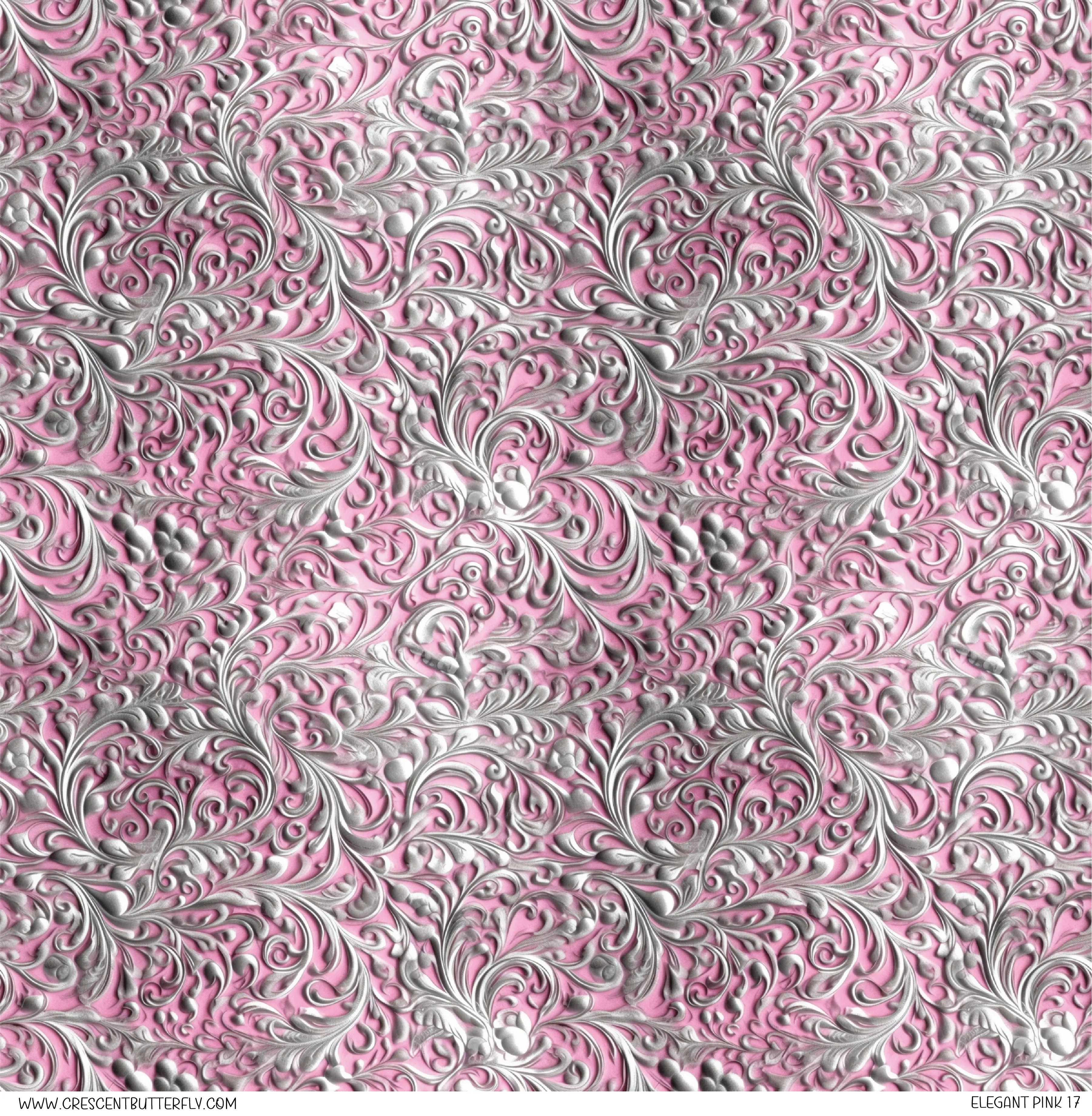 Elegant Pink 17 Pattern Vinyl Sheet/Wrap